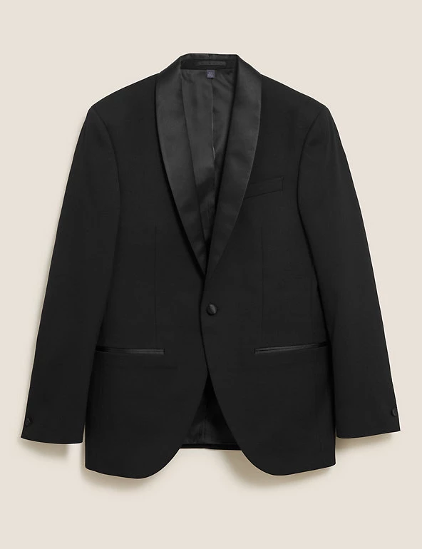 M&S Collection Men's Blazers Regular Fit Dinner Jacket 2 M&S Collection Men's Blazers Regular Fit Dinner Jacket - Image 2