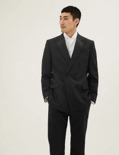 M&S Collection Men's Coats & Jackets Tailored Fit Pure Wool Tuxedo Jacket