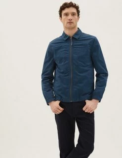 M&S Collection Men's Coats & Jackets Cotton Rich Harrington Jacket -New In Mens Store SD 03 T16 6734M F0 X EC 1