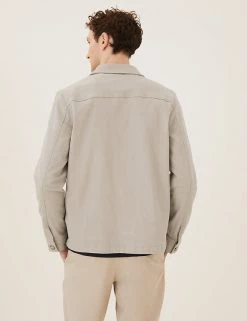 M&S Collection Men's Coats & Jackets Cotton Rich Lightweight Utility Jacket 17 M&S Collection Men's Coats & Jackets Cotton Rich Lightweight Utility Jacket -New In Mens Store SD 03 T16 6737M EF X EC 2