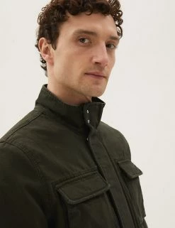 M&S Collection Men's Coats & Jackets Pure Cotton Utility Jacket -New In Mens Store SD 03 T16 6741M KH X EC 1