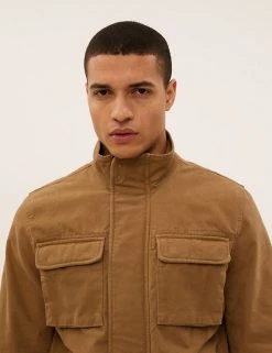 M&S Collection Men's Coats & Jackets Pure Cotton Utility Jacket -New In Mens Store SD 03 T16 6741M SS X EC 3