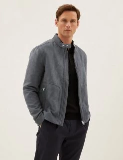 M&S Collection Men's Coats & Jackets Faux Suede Biker Jacket 17 M&S Collection Men's Coats & Jackets Faux Suede Biker Jacket -New In Mens Store SD 03 T16 6759M T0 X EC 0
