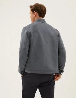 M&S Collection Men's Coats & Jackets Faux Suede Biker Jacket 20 M&S Collection Men's Coats & Jackets Faux Suede Biker Jacket -New In Mens Store SD 03 T16 6759M T0 X EC 2