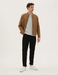 M&S Collection Men's Coats & Jackets Faux Suede Biker Jacket 13 M&S Collection Men's Coats & Jackets Faux Suede Biker Jacket -New In Mens Store SD 03 T16 6759M VS X EC 1