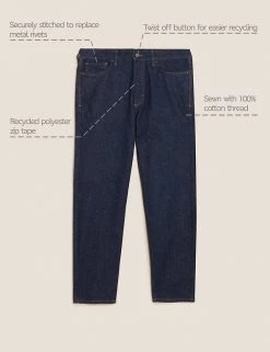 M&S Collection Men's Jeans Recycled Cotton Tapered Fit Jeans -New In Mens Store SD 03 T17 1665T QP X EC 90