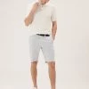 M&S Collection Men's Shorts Belted Striped Chino Shorts