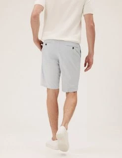 M&S Collection Men's Shorts Belted Striped Chino Shorts -New In Mens Store SD 03 T17 2222M V4 X EC 3