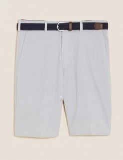 M&S Collection Men's Shorts Belted Striped Chino Shorts -New In Mens Store SD 03 T17 2222M V4 X EC 90
