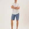 M&S Collection Men's Shorts Linen Blend Belted Chino Shorts