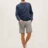 M&S Collection Men's Shorts Pure Cotton Half Elasticated Chino Shorts