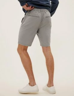 M&S Collection Men's Shorts Pure Cotton Half Elasticated Chino Shorts 12 M&S Collection Men's Shorts Pure Cotton Half Elasticated Chino Shorts -New In Mens Store SD 03 T17 5584M SU X EC 2