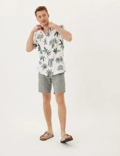 M&S Collection Men's Shorts Linen Blend Chino Shorts -New In Mens Store SD 03 T17 5587M KA X EC 0