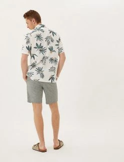 M&S Collection Men's Shorts Linen Blend Chino Shorts -New In Mens Store SD 03 T17 5587M KA X EC 1