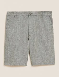 M&S Collection Men's Shorts Linen Blend Chino Shorts -New In Mens Store SD 03 T17 5587M KA X EC 90