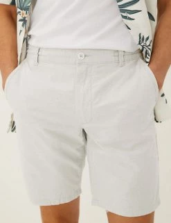 M&S Collection Men's Shorts Linen Blend Chino Shorts -New In Mens Store SD 03 T17 5587M NZ X EC 2