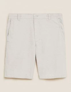 M&S Collection Men's Shorts Linen Blend Chino Shorts -New In Mens Store SD 03 T17 5587M NZ X EC 90