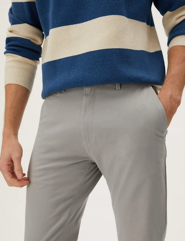 M&S Collection Casual Trousers Slim Fit Cotton Rich Ultimate Chinos 14 M&S Collection Casual Trousers Slim Fit Cotton Rich Ultimate Chinos - Image 14