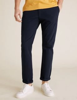 M&S Collection Casual Trousers Slim Fit Cotton Rich Ultimate Chinos 24 M&S Collection Casual Trousers Slim Fit Cotton Rich Ultimate Chinos -New In Mens Store SD 03 T17 6074S F3 X EC 1