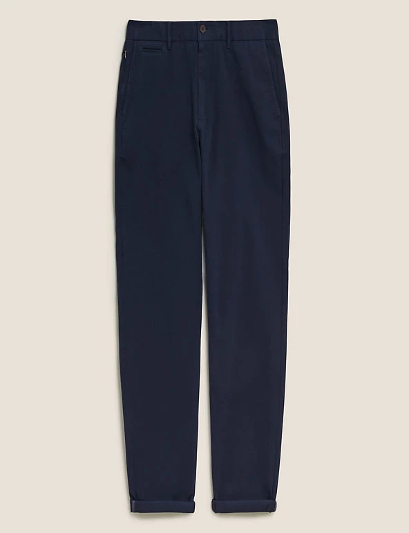 M&S Collection Casual Trousers Slim Fit Cotton Rich Ultimate Chinos 2 M&S Collection Casual Trousers Slim Fit Cotton Rich Ultimate Chinos - Image 2