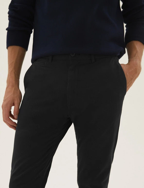 M&S Collection Casual Trousers Slim Fit Cotton Rich Ultimate Chinos 10 M&S Collection Casual Trousers Slim Fit Cotton Rich Ultimate Chinos - Image 10