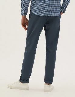 M&S Collection Men's Trousers Tapered Fit Super Lightweight Pleated Chino -New In Mens Store SD 03 T17 6177M F0 X EC 3