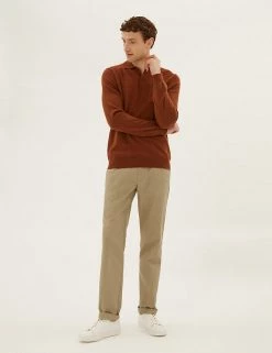 M&S Collection Men's Trousers Regular Fit Super Lightweight Chinos