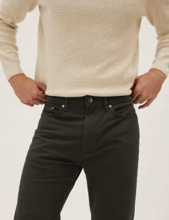 M&S Collection Men's Trousers Straight Fit Italian 5 Pocket Trousers -New In Mens Store SD 03 T17 6395M XC X EC 2