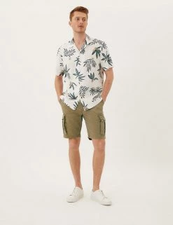 M&S Collection Men's Shorts Pure Cotton Cargo Shorts 12 M&S Collection Men's Shorts Pure Cotton Cargo Shorts -New In Mens Store SD 03 T17 6413M SS X EC 0