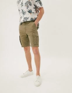M&S Collection Men's Shorts Pure Cotton Cargo Shorts 14 M&S Collection Men's Shorts Pure Cotton Cargo Shorts -New In Mens Store SD 03 T17 6413M SS X EC 1