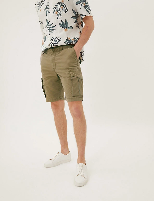 M&S Collection Men's Shorts Pure Cotton Cargo Shorts 4 M&S Collection Men's Shorts Pure Cotton Cargo Shorts - Image 4