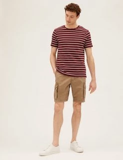 M&S Collection Men's Shorts 2 Pack Pure Cotton Cargo Shorts 11 M&S Collection Men's Shorts 2 Pack Pure Cotton Cargo Shorts -New In Mens Store SD 03 T17 6415M ZA X EC 4