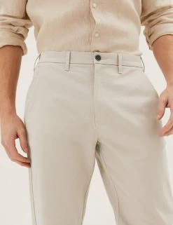 M&S Collection Men's Trousers Loose Fit Cotton Rich Stretch Chinos -New In Mens Store SD 03 T17 6600F EF X EC 2