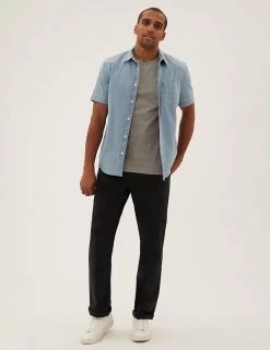 M&S Collection Men's Trousers Loose Fit Cotton Rich Stretch Chinos -New In Mens Store SD 03 T17 6600F Y0 X EC 0