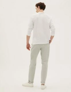 M&S Collection Men's Trousers Tapered Fit Cotton Rich Stretch Chinos -New In Mens Store SD 03 T17 6600T EF X EC 2
