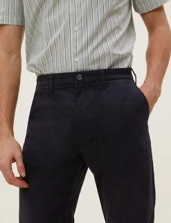 M&S Collection Men's Trousers Tapered Fit Cotton Rich Stretch Chinos -New In Mens Store SD 03 T17 6600T F0 X EC 2