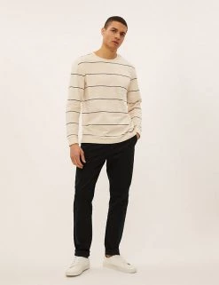 M&S Collection Men's Trousers Tapered Fit Cotton Rich Stretch Chinos -New In Mens Store SD 03 T17 6600T Y0 X EC 0