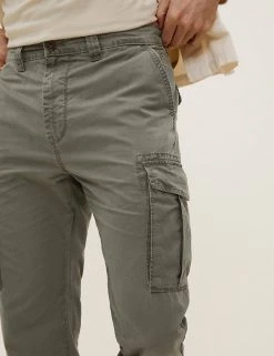 M&S Collection Men's Trousers Straight Fit Lightweight Cargo Trousers -New In Mens Store SD 03 T17 6710M KH X EC 2