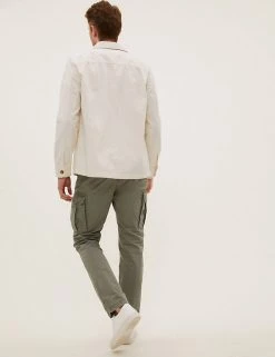 M&S Collection Men's Trousers Straight Fit Lightweight Cargo Trousers -New In Mens Store SD 03 T17 6710M KH X EC 3