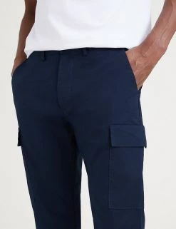 Autograph Men's Trousers Slim Fit Cotton Rich Stretch Cargo Trousers -New In Mens Store SD 03 T17 6714M F3 X EC 3
