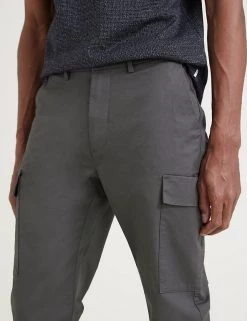 Autograph Men's Trousers Slim Fit Cotton Rich Stretch Cargo Trousers -New In Mens Store SD 03 T17 6714M VP X EC 2