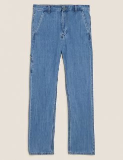 M&S Collection Men's Jeans Loose Fit Pure Cotton Jeans -New In Mens Store SD 03 T17 8547M E1 X EC 90