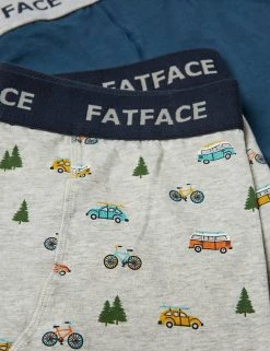 FatFace Men's Boxers 2pk Printed Boxers 3 FatFace Men's Boxers 2pk Printed Boxers -New In Mens Store SD 03 T19 1175 ZZ X EC 1