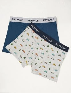 FatFace Men's Boxers 2pk Printed Boxers