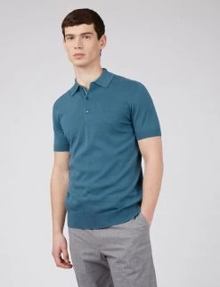 Ben Sherman Men's Polo Shirts Organic Cotton Knitted Polo Shirt -New In Mens Store SD 03 T19 1611 E0 X EC 0