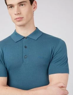 Ben Sherman Men's Polo Shirts Organic Cotton Knitted Polo Shirt -New In Mens Store SD 03 T19 1611 E0 X EC 3