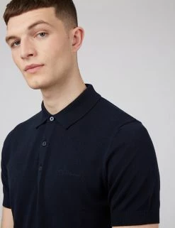 Ben Sherman Men's Polo Shirts Organic Cotton Knitted Polo Shirt -New In Mens Store SD 03 T19 1611 F0 X EC 3