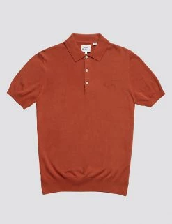Ben Sherman Men's Polo Shirts Organic Cotton Knitted Polo Shirt -New In Mens Store SD 03 T19 1611 LD X EC 90