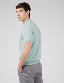 Ben Sherman Men's Polo Shirts Organic Cotton Knitted Polo Shirt -New In Mens Store SD 03 T19 1611 SS X EC 2
