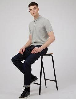 Ben Sherman Men's Polo Shirts Organic Cotton Knitted Polo Shirt -New In Mens Store SD 03 T19 1611 T0 X EC 1